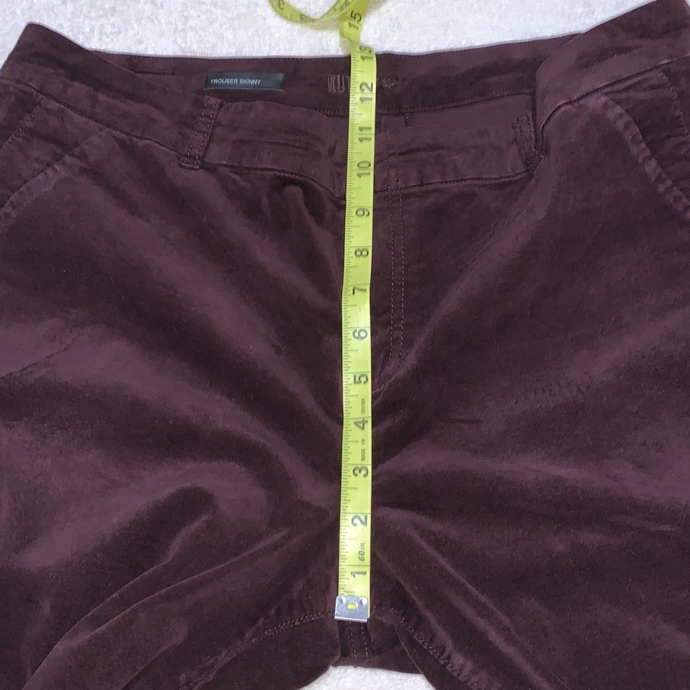 Kut from the Kloth Velveteen trouser velvet purple plum pants size 16 - Picture 14 of 16